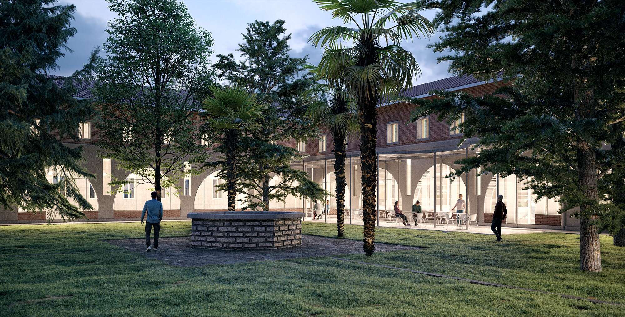 chiostro dello studentato dell'università di Udine